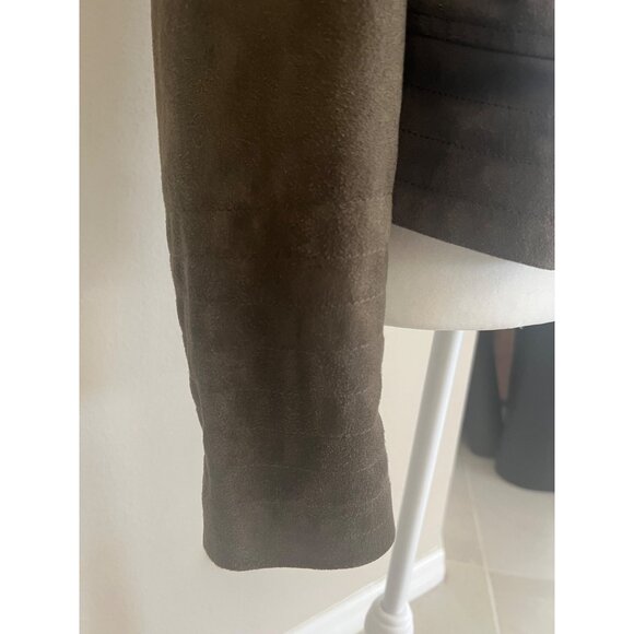 Bagatelle suede versatile olive green biker jacket SMALL - MEDIUM fit - Picture 5 of 8
